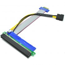 کابل فلت تبدیل PCI-E 1X به PCI-E 16X گرافیک با کابل برق